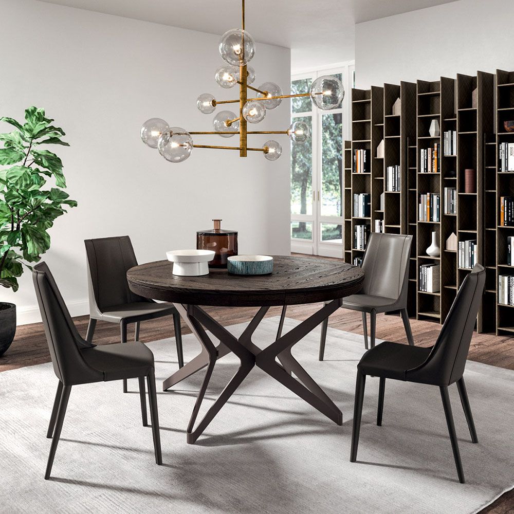 Ausziehbarer Esstisch Big Round von Ozzio Italia Ausziehbarer Esstisch Big Round von Ozzio Italia