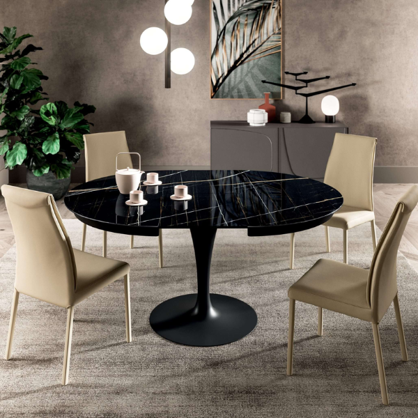 TO-DO-Artikelanlage-57 Ausziehbarer Esstisch Eclipse von Ozzio Italia | Marbelglas